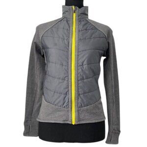 LUCY Full Zip Hybrid Jacket Gray Coat XS